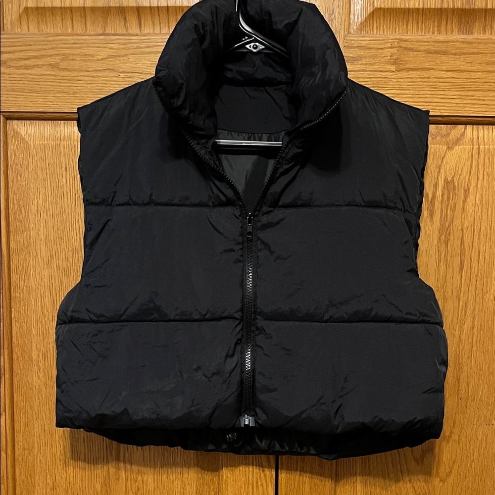 Sleek Black Puffer Vest
